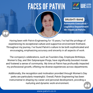 Faces of patvin - Employee - Srushti rane's testimony