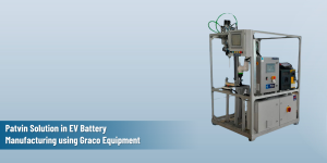 Banner displaying the PATVIN-SOLUTION-IN-EV-BATTERY-MANUFACTURING-USING GRACO EQUIPMENT