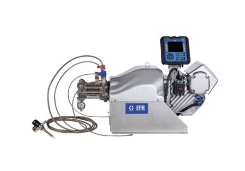 The image shows a Graco Electric Fixed Ratio (EFR) metering system