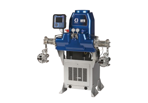 Visual of a Graco HFR system designed for hydraulic fixed-ratio metering