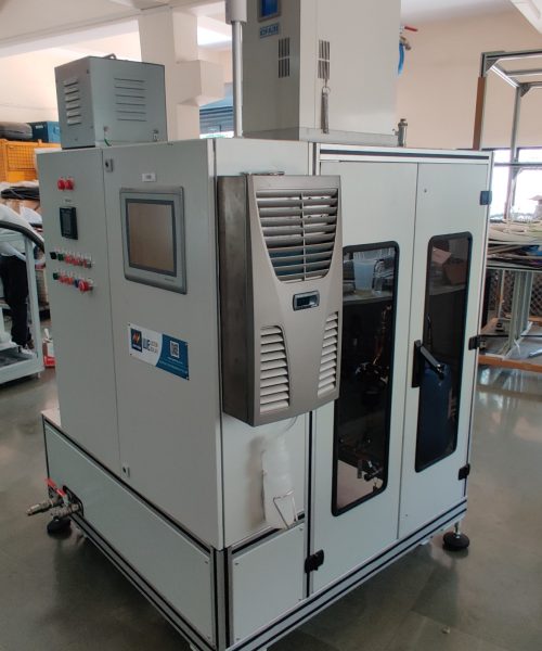 The image showing up a Brake oil and Filing Machine (Online)