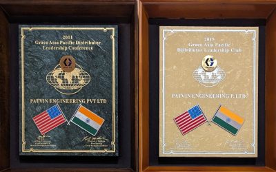 Showcasing two prestigious awards from the 2011 and 2015 Graco Asia Pacific Distributor Leadership Conferences and Leadership Club.